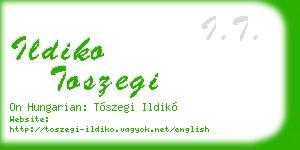 ildiko toszegi business card