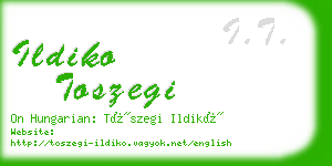 ildiko toszegi business card